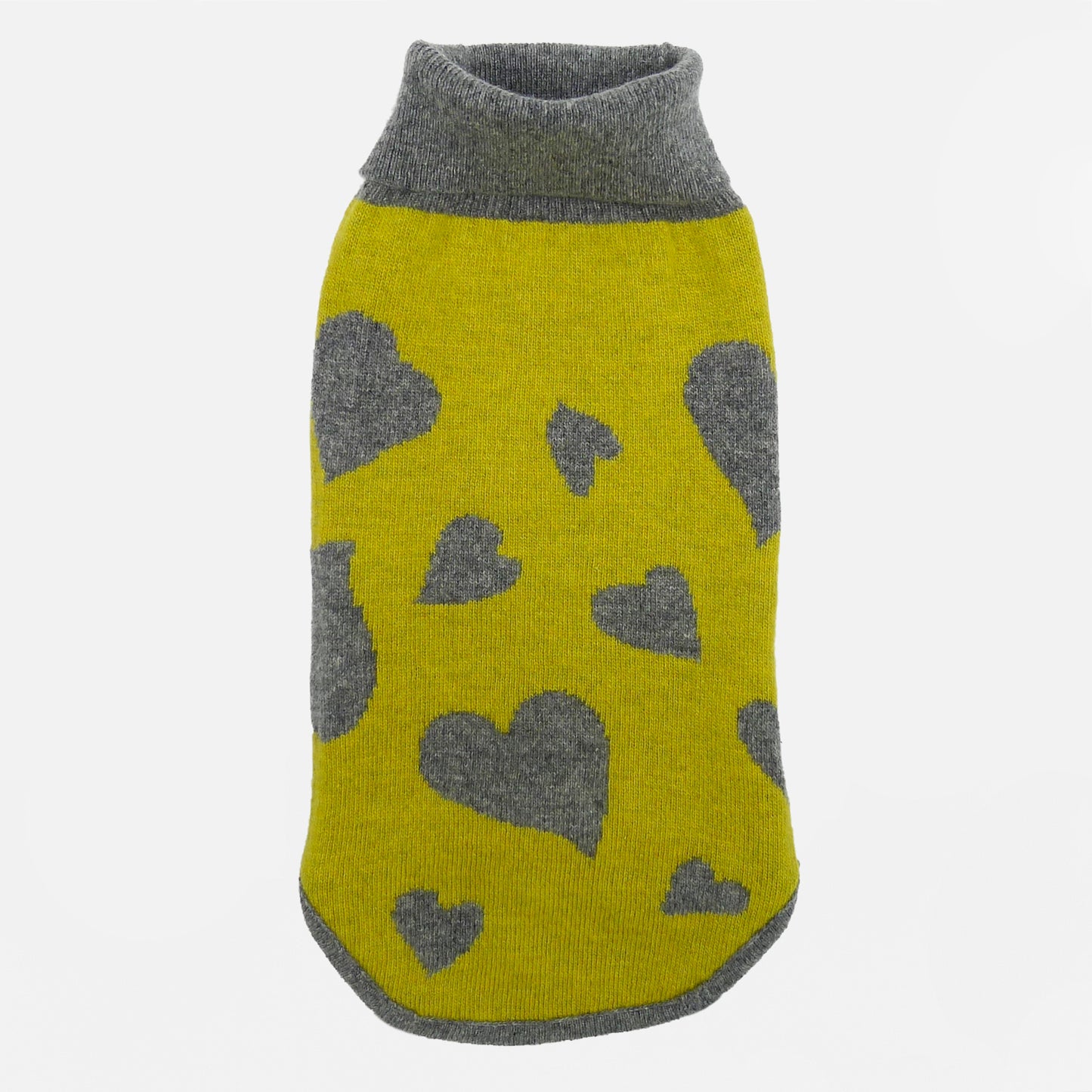 Emma Firenze Dog Jumper in Cashmere with Hearts Motif for Petite Pups