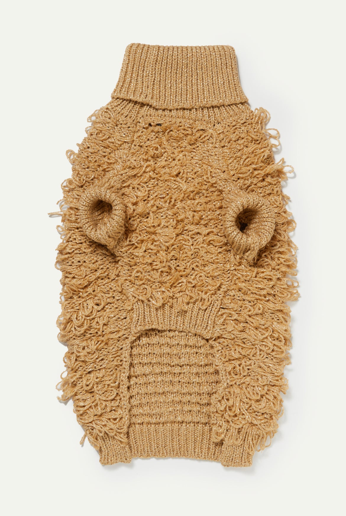 Metallic Curly Knit Dog Jumper