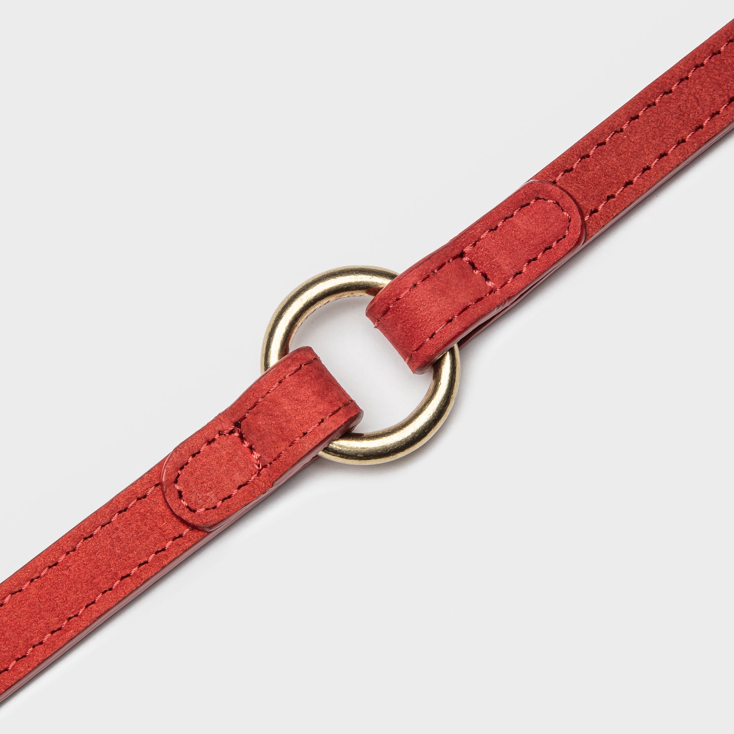 Dog Lead Cloud7 Tiergarten Cherry Red in Nubuck Leather