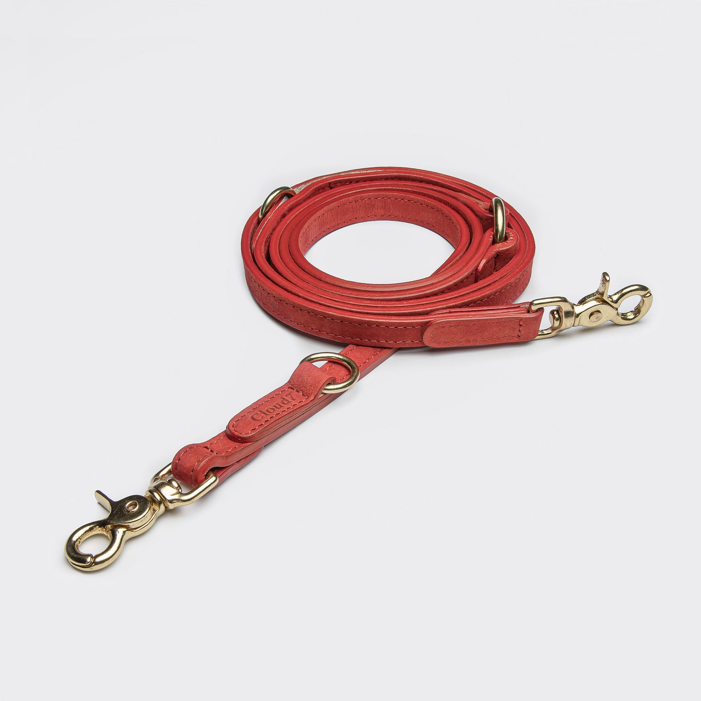 Dog Lead Cloud7 Tiergarten Cherry Red in Nubuck Leather