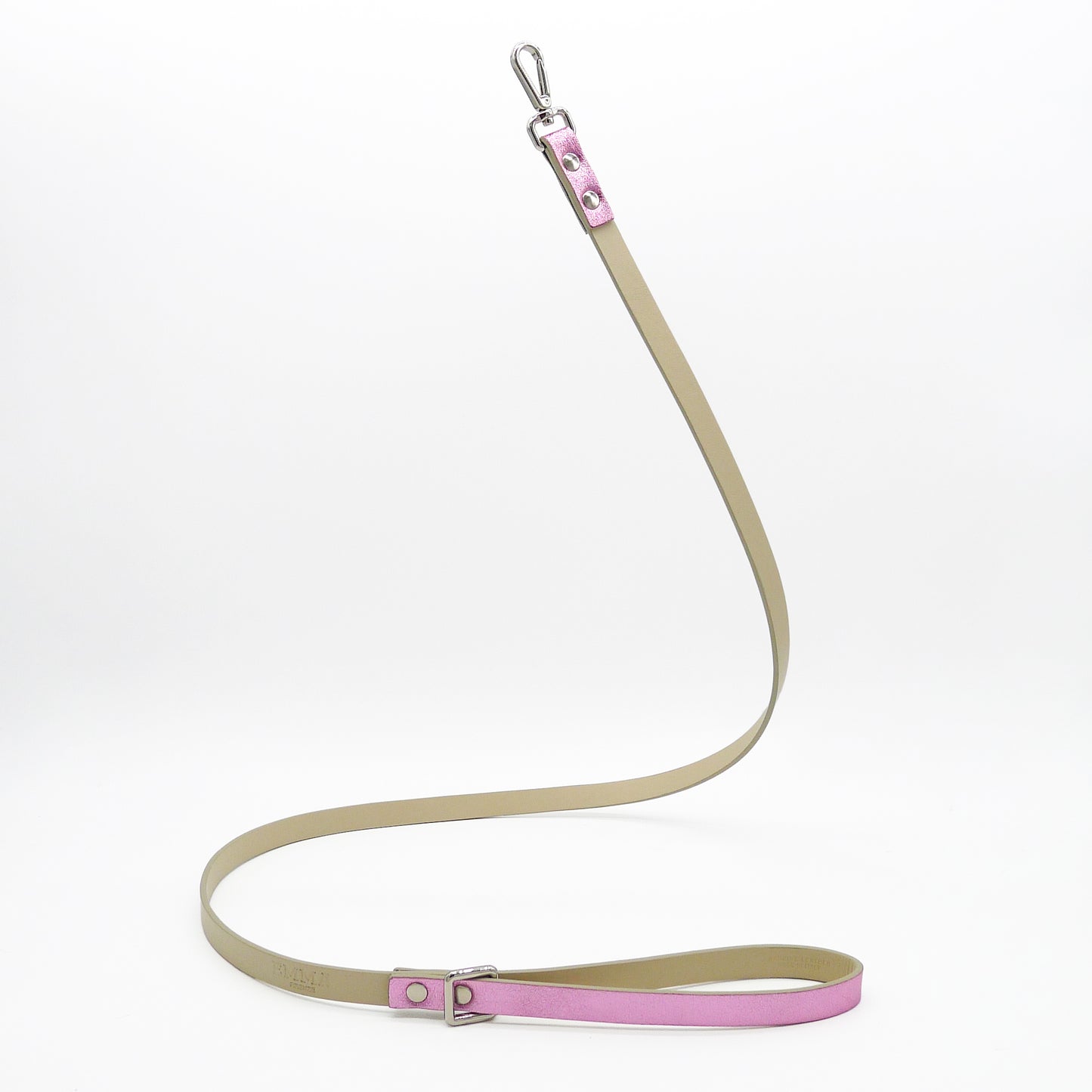 Emma Firenze Blue & Pink Metallic Leather Wedding Dog Lead