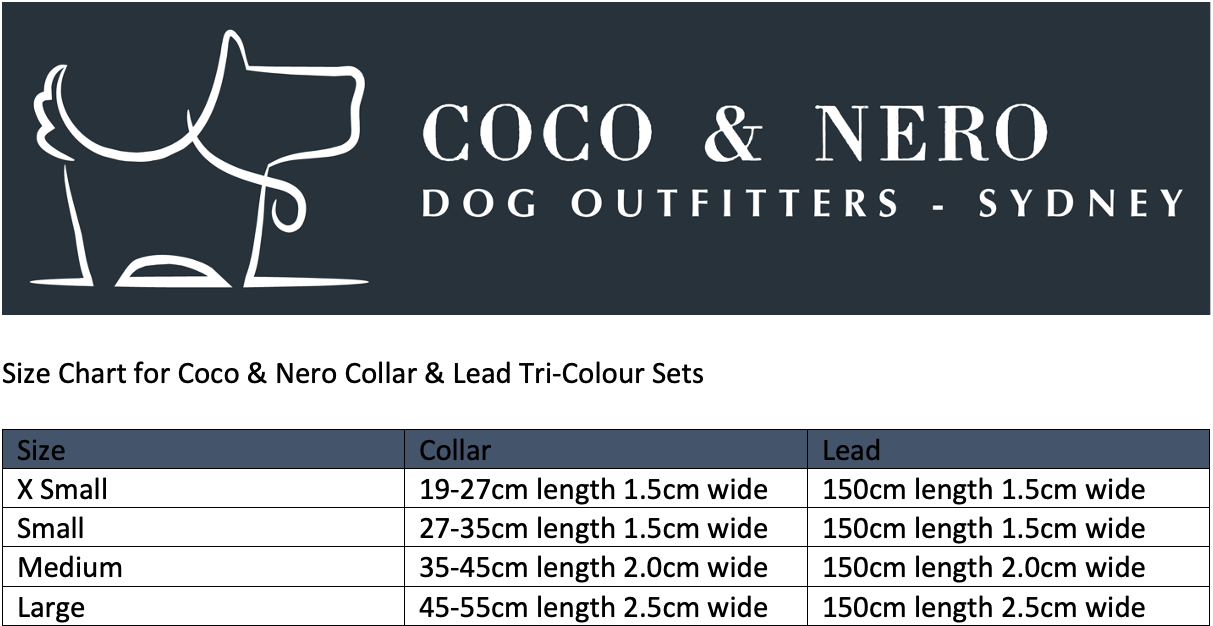 Dog Collar & Lead SET by Coco & Nero Sydney in Lemon, Pink & Blue