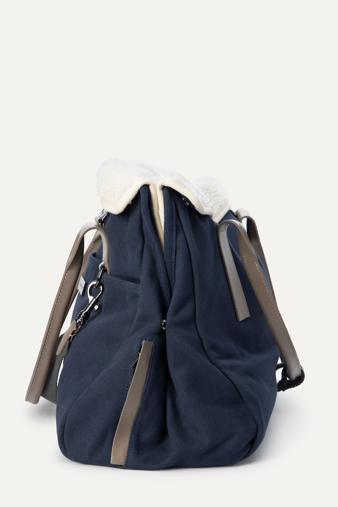 MAXBONE City Dog Carrier Bag in Navy Blue & Grey