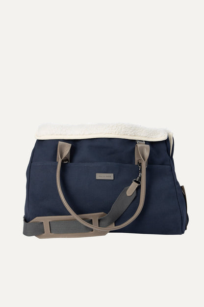 MAXBONE City Dog Carrier Bag in Navy Blue & Grey