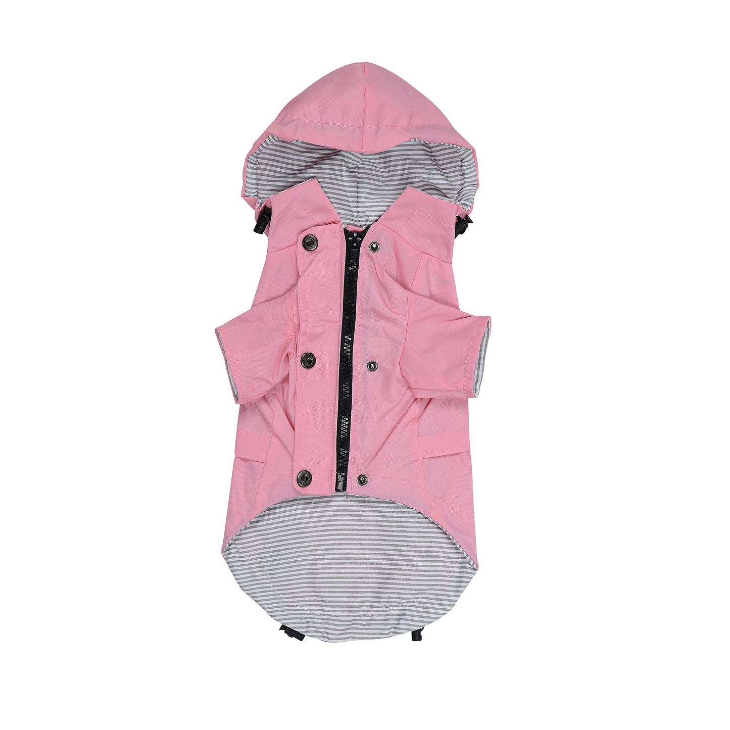 Pink dog rain coat